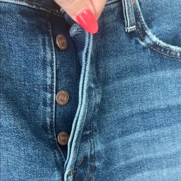 NWOT MOTHER The Scrapper Cuff Ankle Fray Straight Jeans with Vintage Wash - Picture 3 of 11